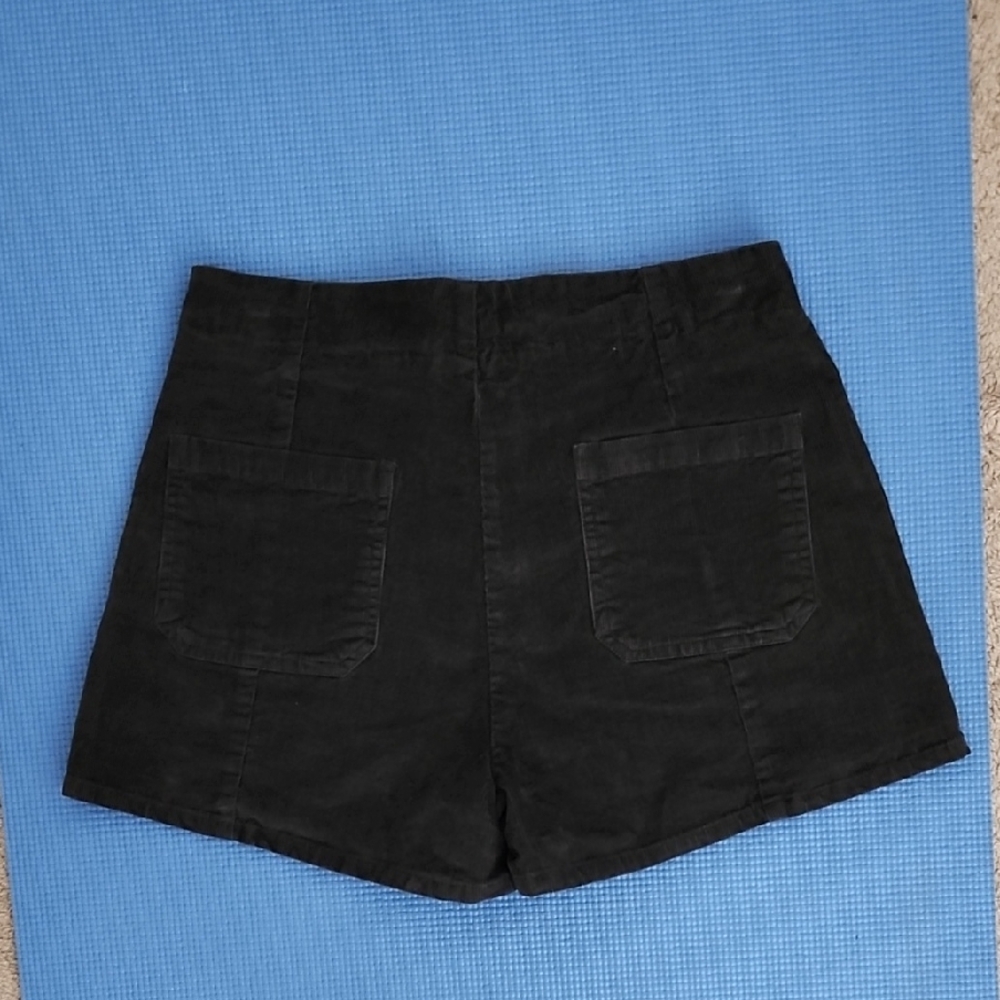 Roxy Black High Waist Corduroy Shorts - Picture 3 of 4